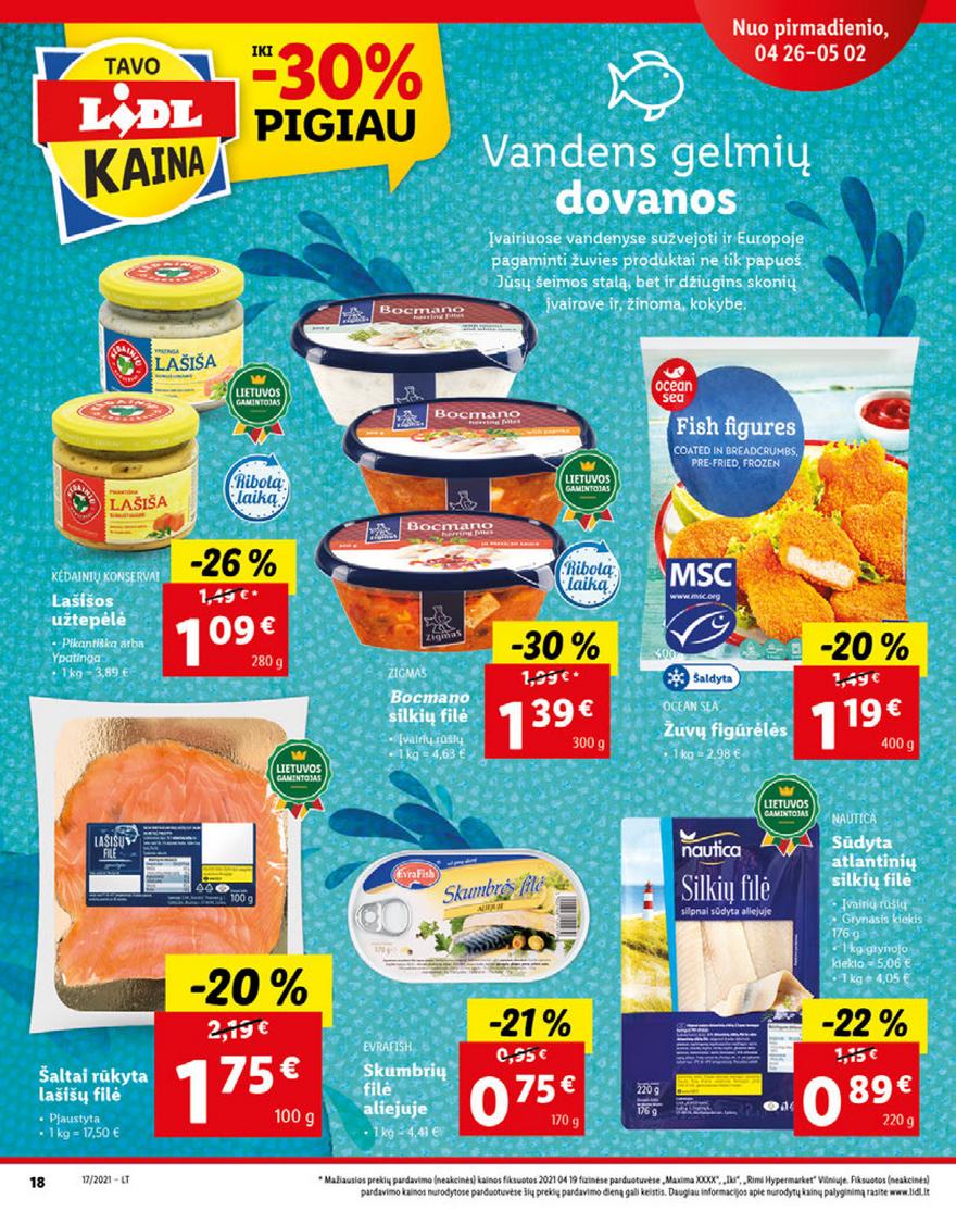 Lidl maisto prekių pasiūlymai akcijos nuo 
  2021-04-26 iki 
  2021-05-02 | Leidinukas.lt puslapis 18