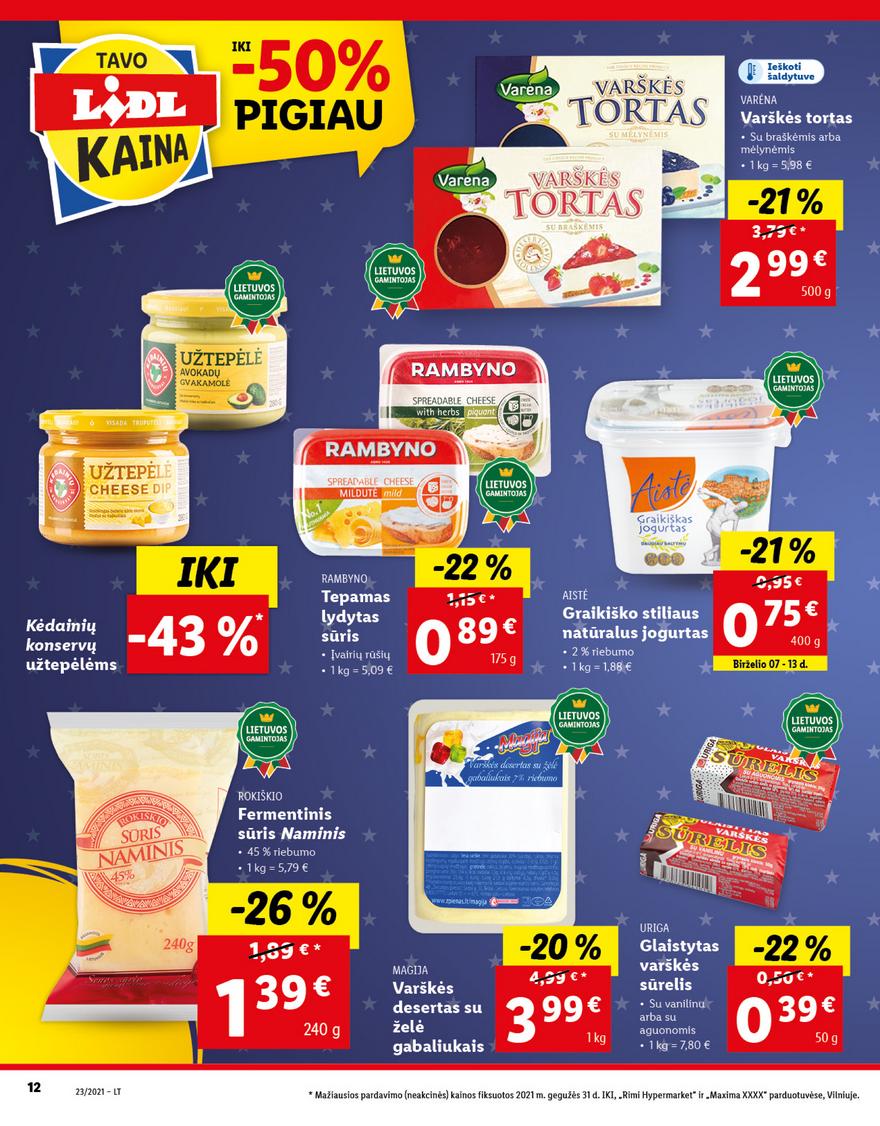 Lidl maisto prekių pasiūlymai akcijos nuo 
  2021-06-07 iki 
  2021-06-13 | Leidinukas.lt puslapis 12
