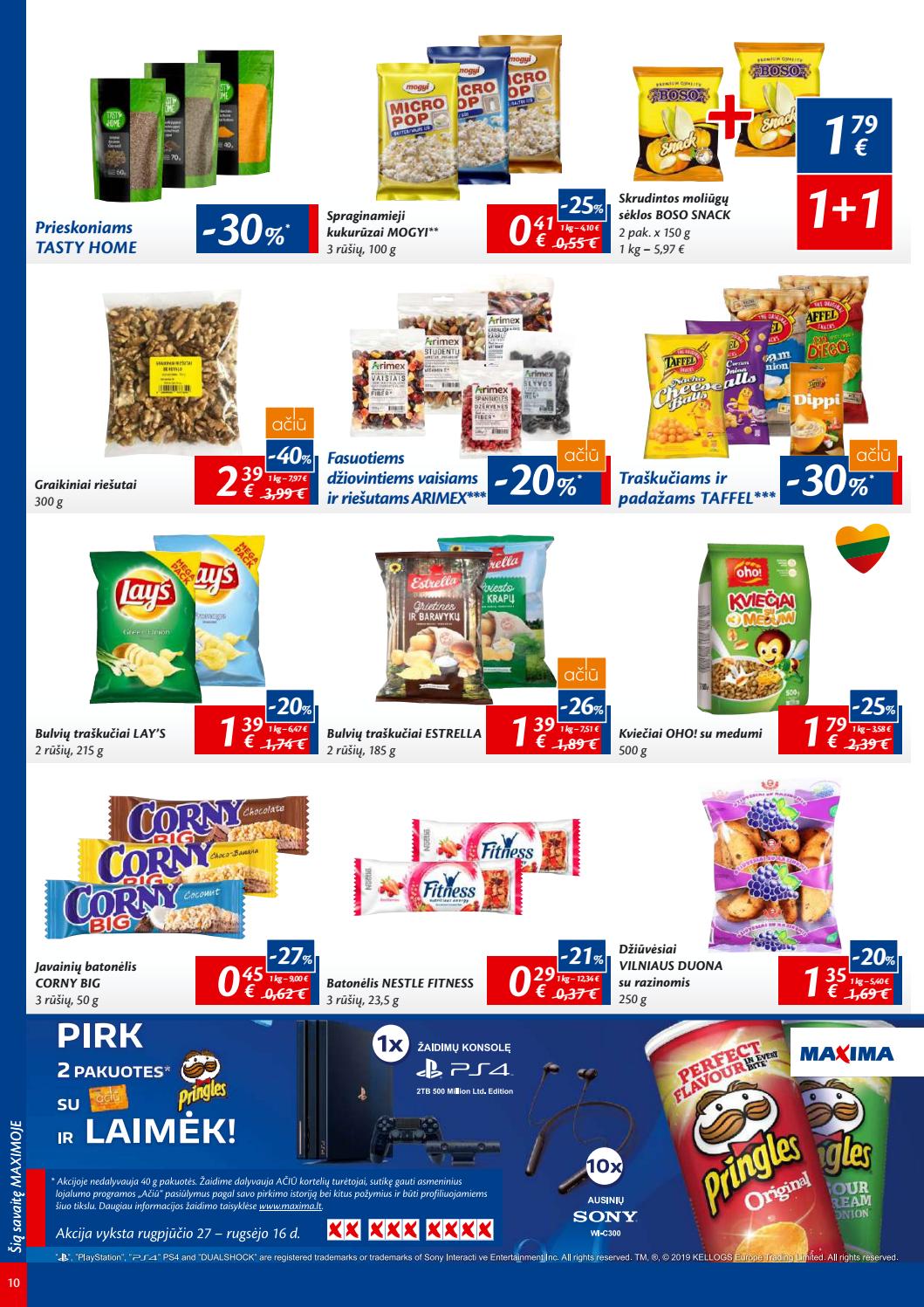 Maxima kaininis leidinys akcijos nuo 
  2019-09-03 iki 
  2019-09-09 | Leidinukas.lt puslapis 10
