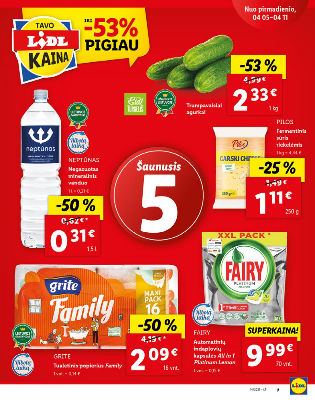 Lidl maisto prekių pasiūlymai akcijos nuo 
  2021-04-05 iki 
  2021-04-11 | Leidinukas.lt puslapis 7