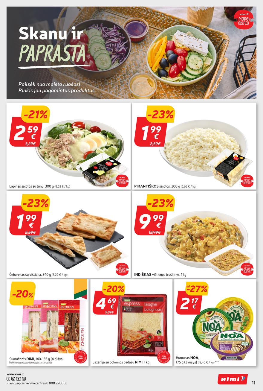 Rimi savaitinis leidinys akcijos nuo
2024-04-30 iki
2024-05-06 | Leidinukas.lt puslapis 11