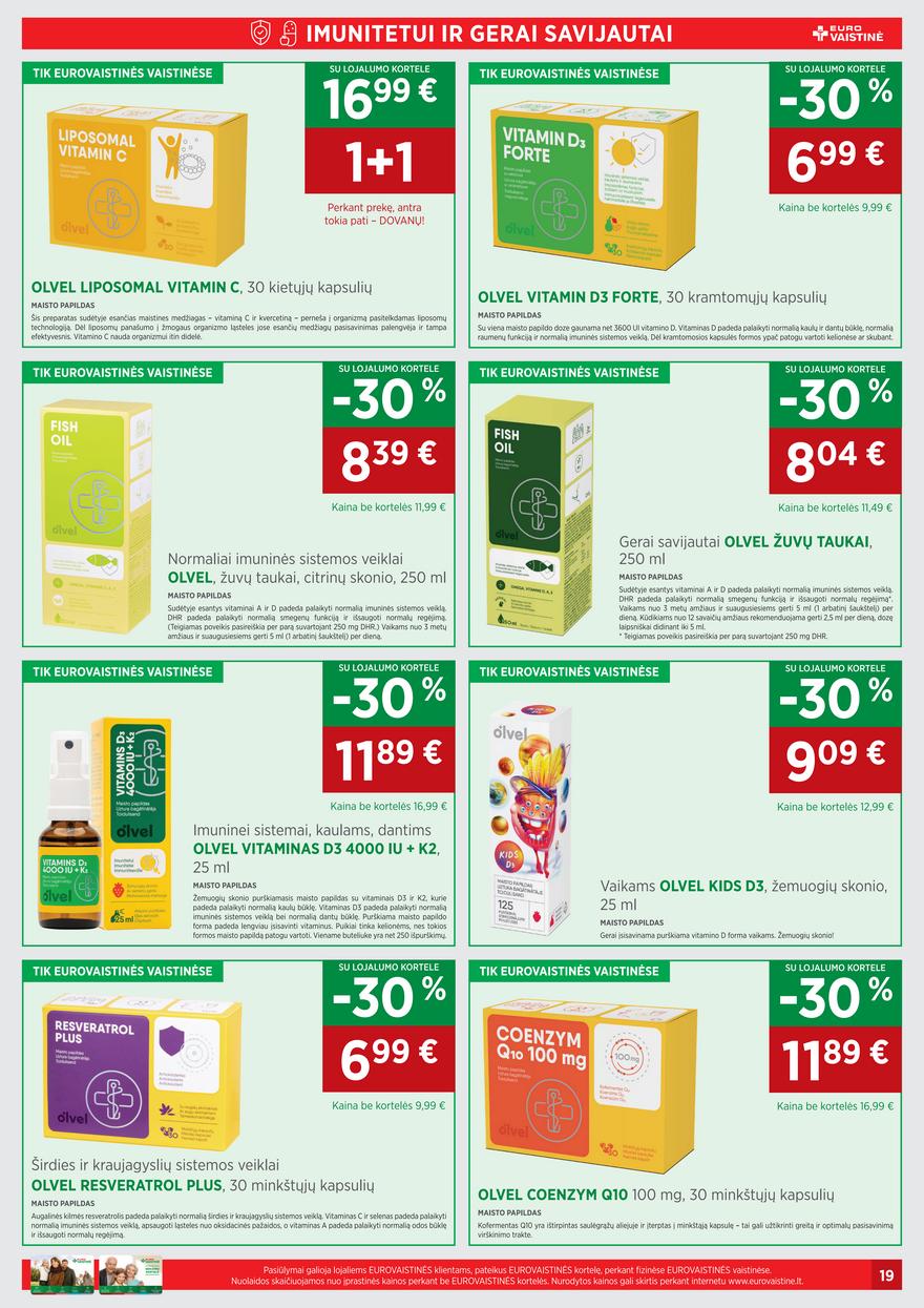 Euro vaistinė leidinys akcijos nuo 
  2023-01-01 iki 
  2023-01-30 | Leidinukas.lt puslapis 19