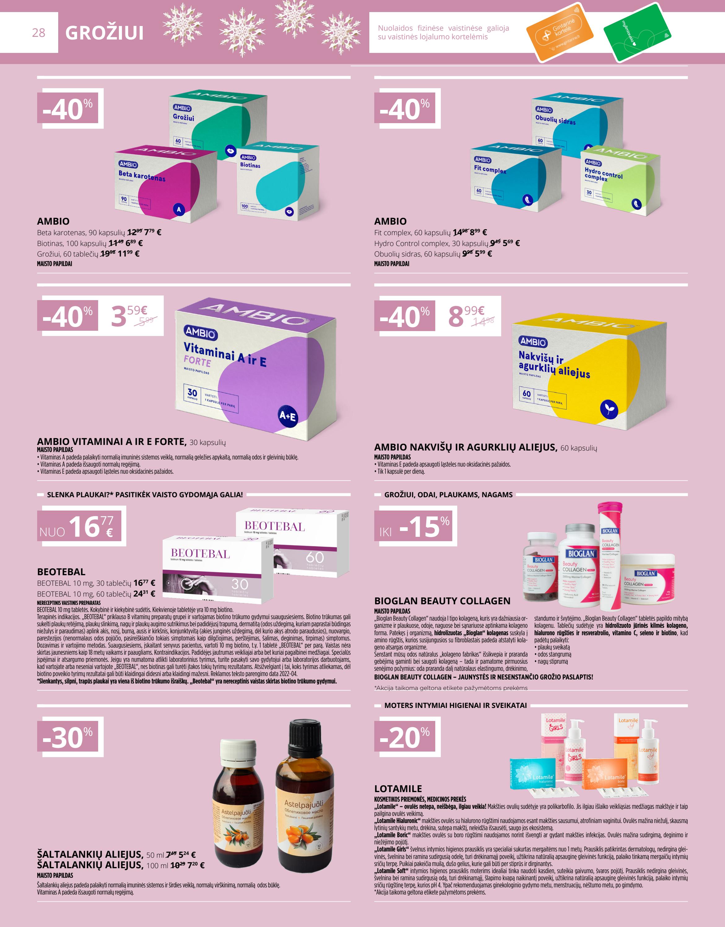 Gintarinė vaistinė leidinys akcijos nuo 
  2022-12-01 iki 
  2022-12-31 | Leidinukas.lt puslapis 28
