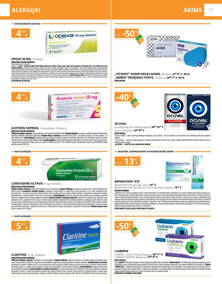 Gintarinės vaistinės leidinys akcijos nuo 
  2024-07-01 iki 
  2024-07-31 | Leidinukas.lt puslapis 17