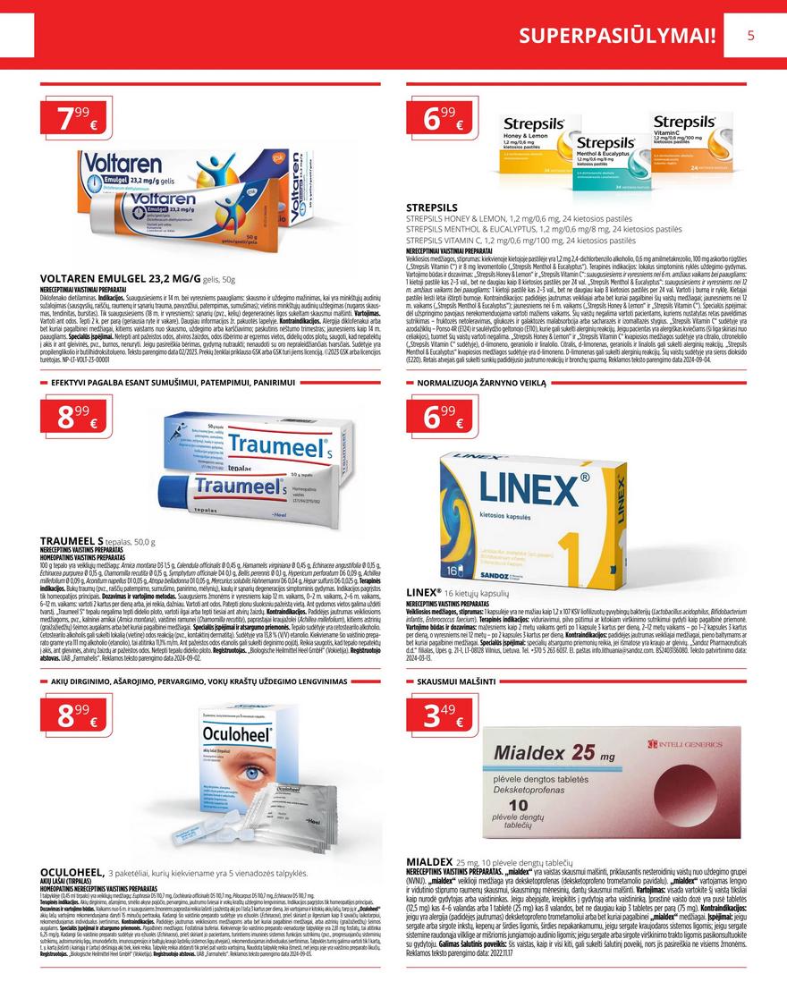 Gintarinės vaistinės leidinys akcijos nuo 
  2024-10-01 iki 
  2024-10-31 | Leidinukas.lt puslapis 5