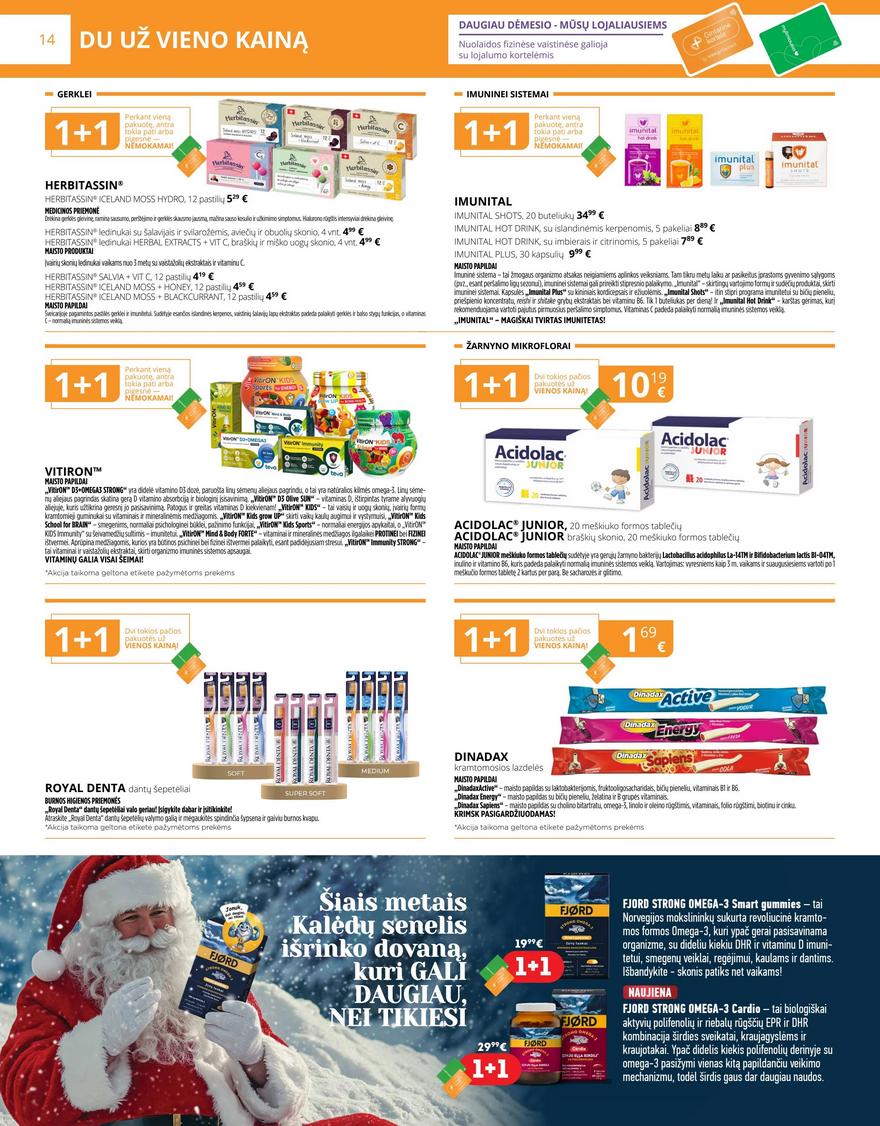 Gintarinės vaistinės leidinys akcijos nuo 
  2024-12-01 iki 
  2024-12-31 | Leidinukas.lt puslapis 14