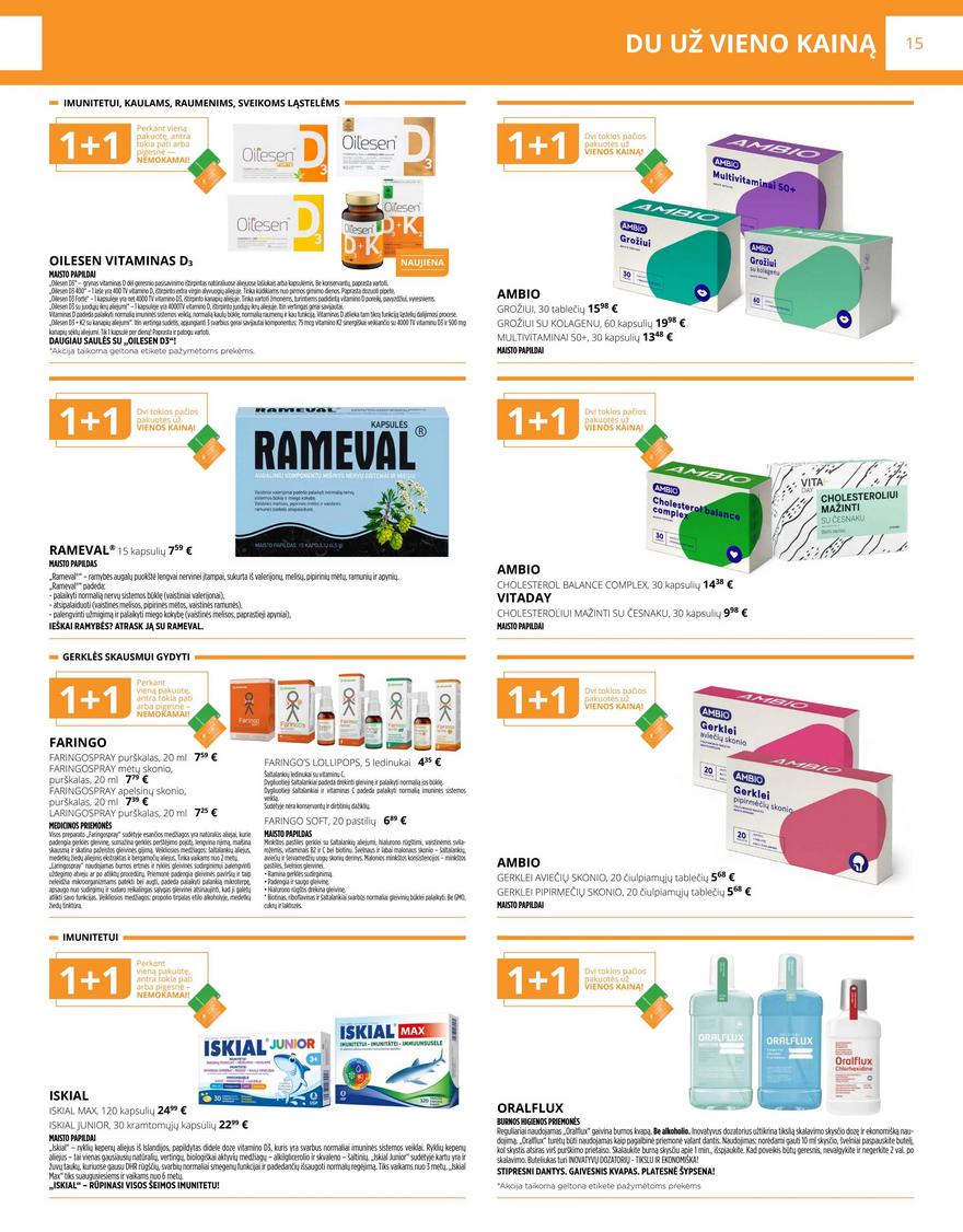Gintarinės vaistinės leidinys akcijos nuo 
  2024-12-01 iki 
  2024-12-31 | Leidinukas.lt puslapis 15