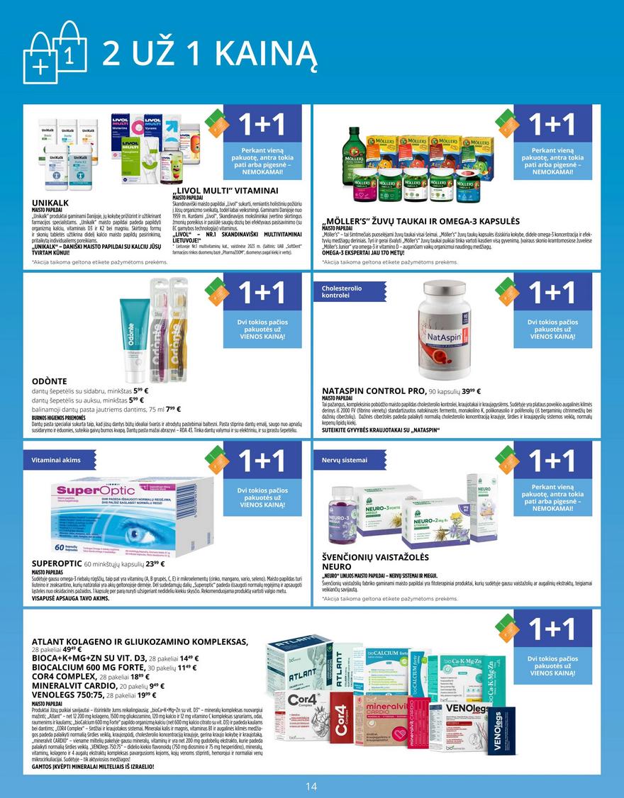Gintarinės vaistinės leidinys akcijos nuo 
  2025-01-01 iki 
  2025-01-31 | Leidinukas.lt puslapis 14
