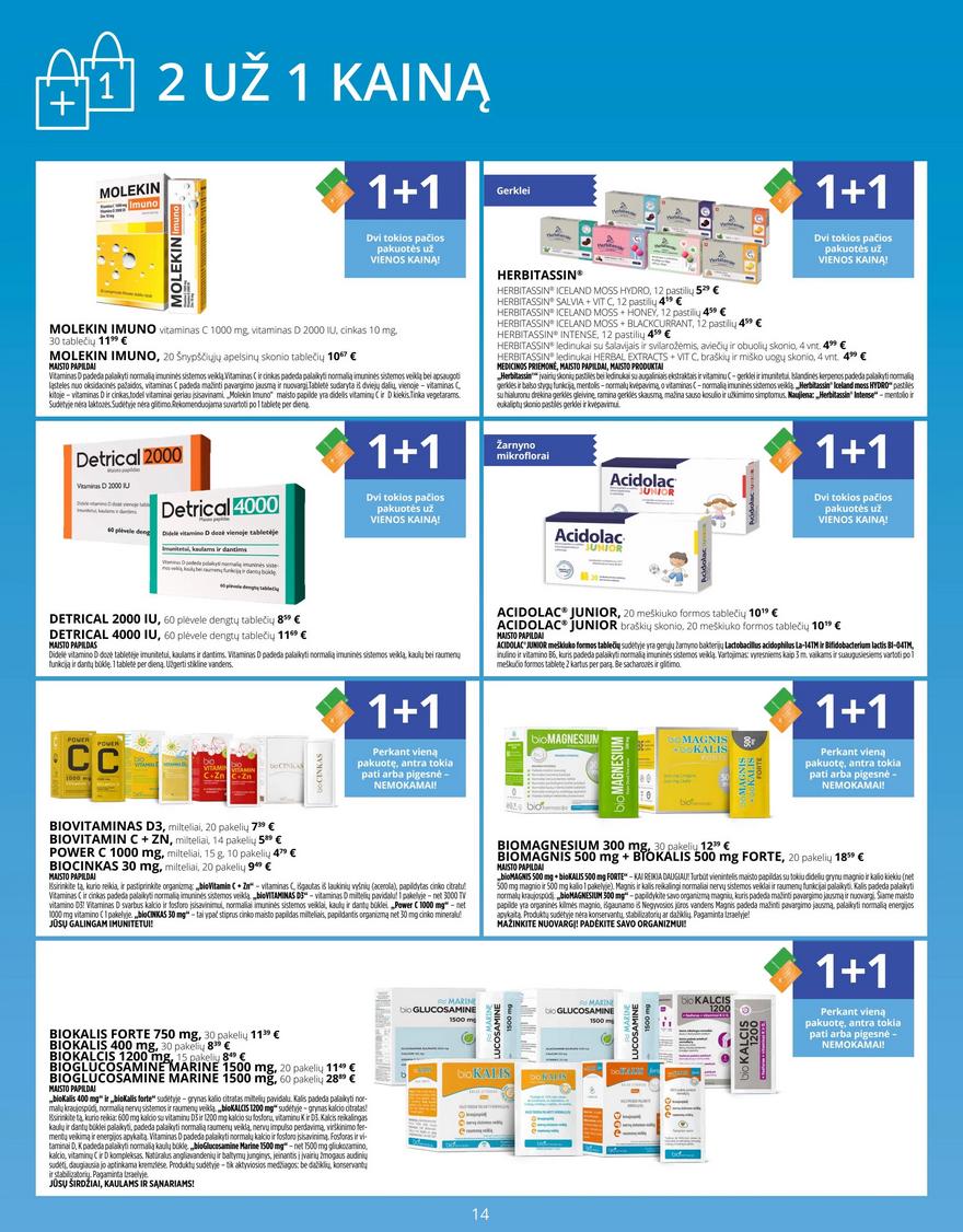 Gintarinės vaistinės leidinys akcijos nuo 
  2025-02-01 iki 
  2025-02-28 | Leidinukas.lt puslapis 14