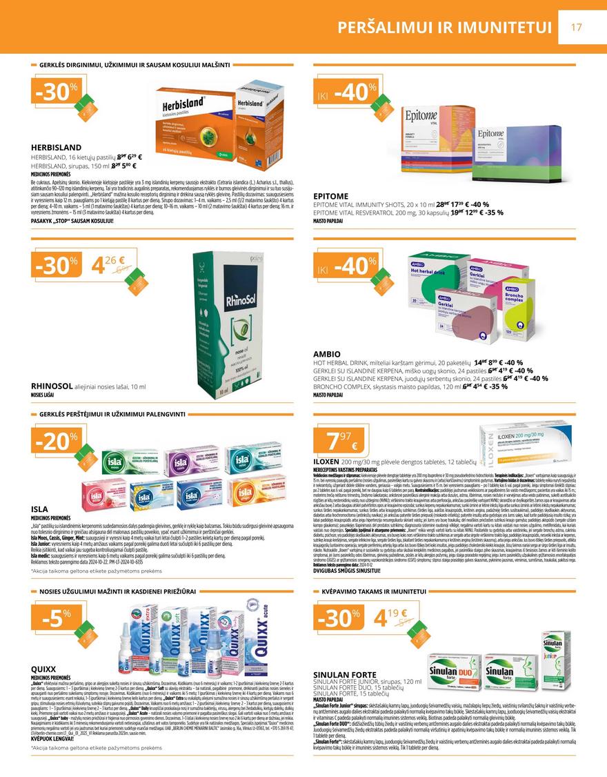 Gintarinės vaistinės leidinys akcijos nuo 
  2025-02-01 iki 
  2025-02-28 | Leidinukas.lt puslapis 17