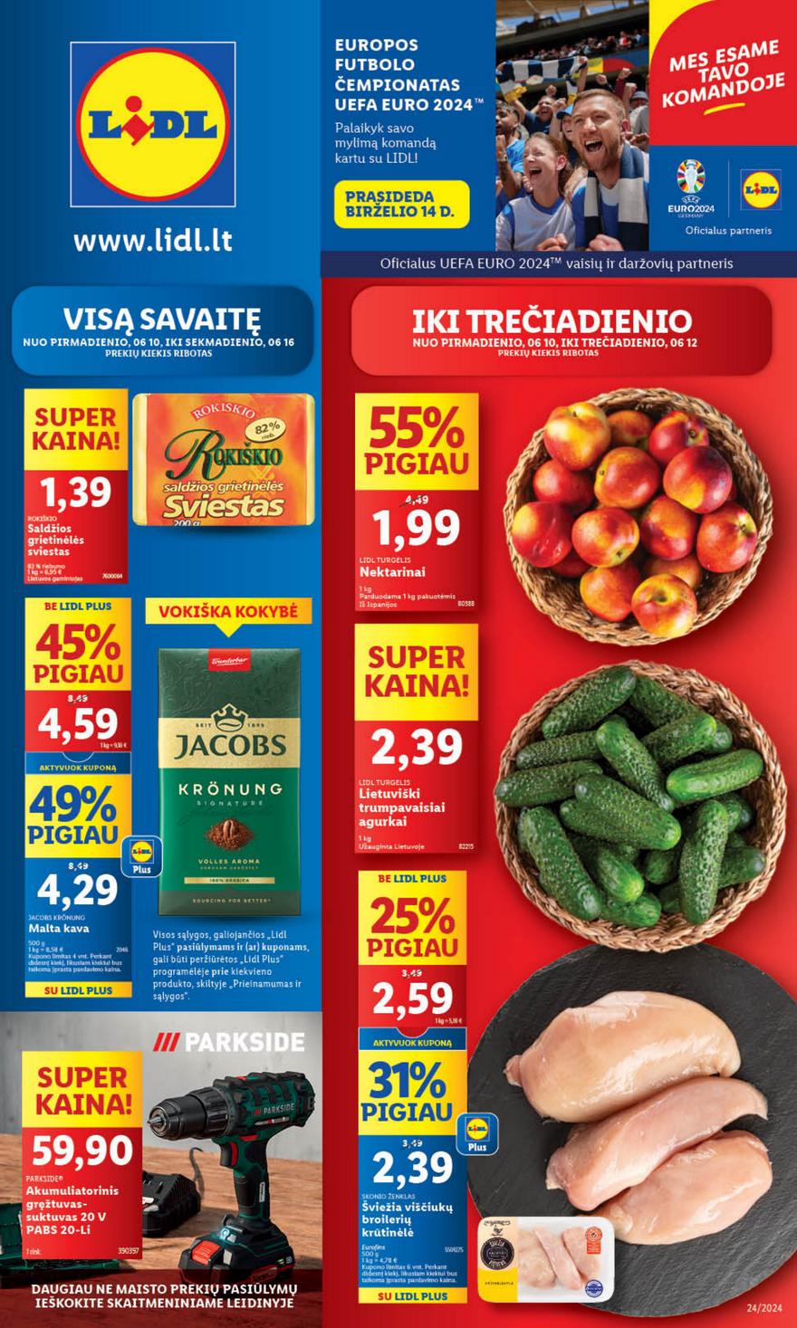 Lidl leidinys naujas akcijos nuo 
  2024-06-10 iki 
  2024-06-16 | Leidinukas.lt puslapis 1