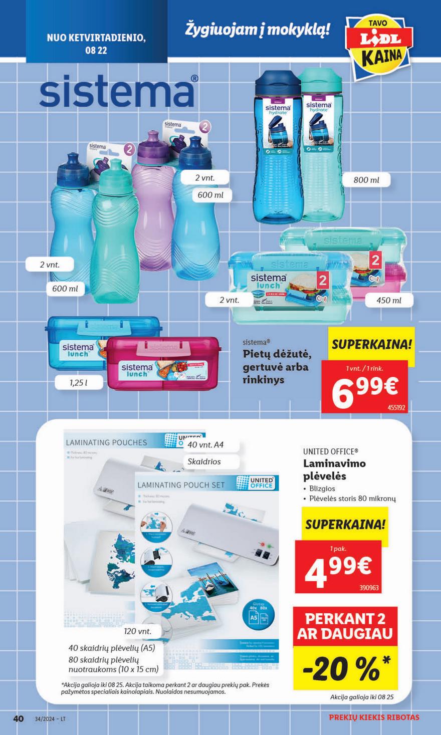 Lidl leidinys naujas akcijos nuo 
  2024-08-19 iki 
  2024-08-25 | Leidinukas.lt puslapis 40