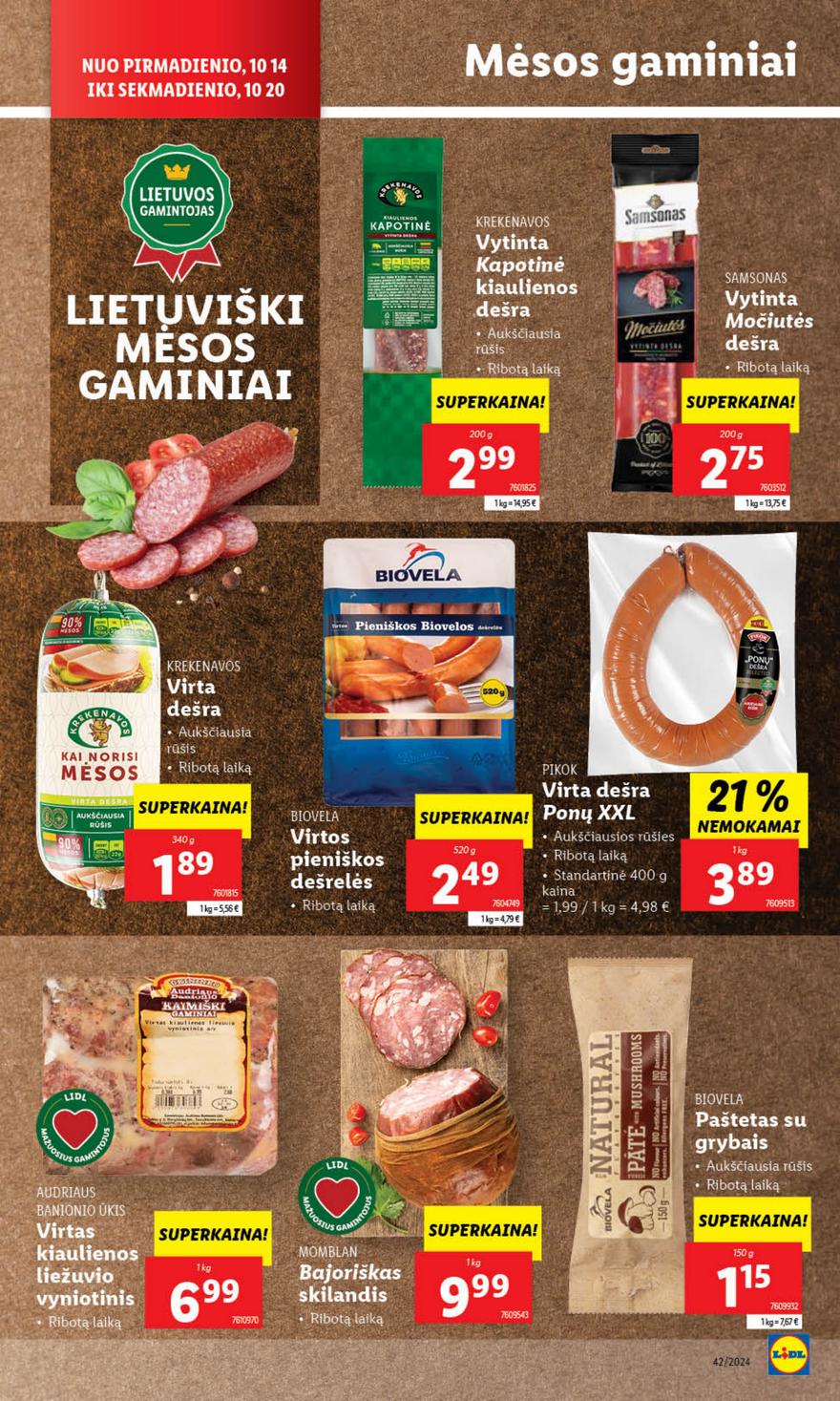 Lidl leidinys akcijos nuo 
  2024-10-14 iki 
  2024-10-20 | Leidinukas.lt puslapis 28