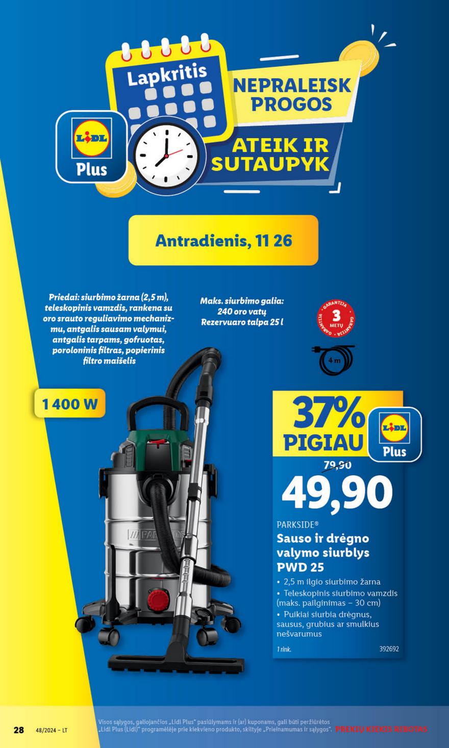 Lidl leidinys akcijos nuo 
  2024-11-25 iki 
  2024-12-01 | Leidinukas.lt puslapis 28