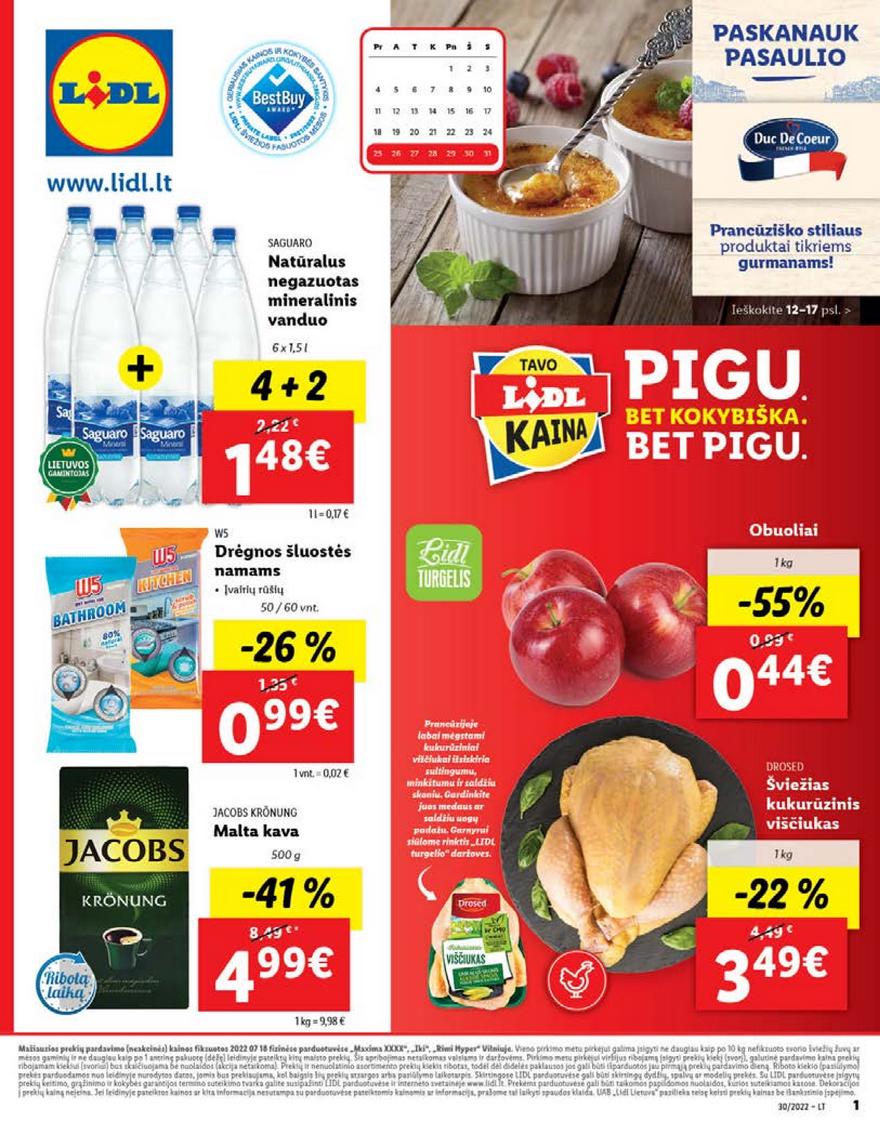 Lidl maisto prekių leidinys akcijos nuo 
  2022-07-25 iki 
  2022-07-31 | Leidinukas.lt puslapis 1