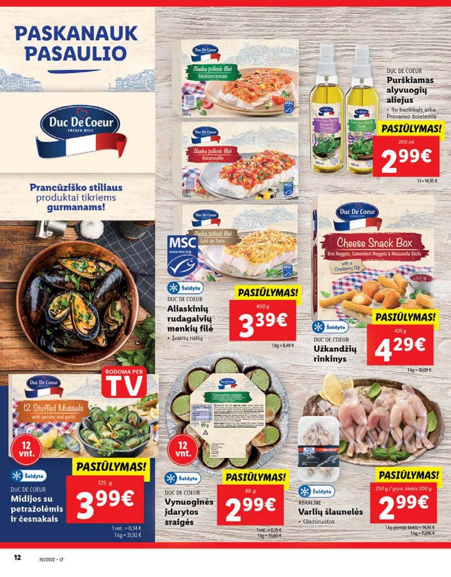 Lidl maisto prekių leidinys akcijos nuo 
  2022-07-25 iki 
  2022-07-31 | Leidinukas.lt puslapis 12