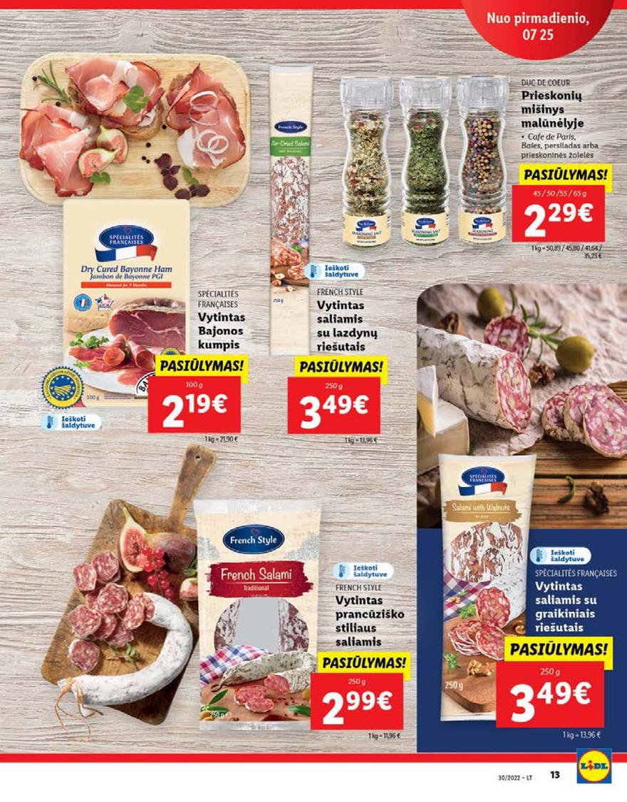 Lidl maisto prekių leidinys akcijos nuo 
  2022-07-25 iki 
  2022-07-31 | Leidinukas.lt puslapis 13