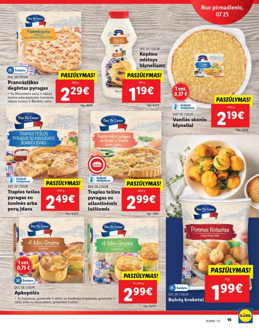 Lidl maisto prekių leidinys akcijos nuo 
  2022-07-25 iki 
  2022-07-31 | Leidinukas.lt puslapis 15