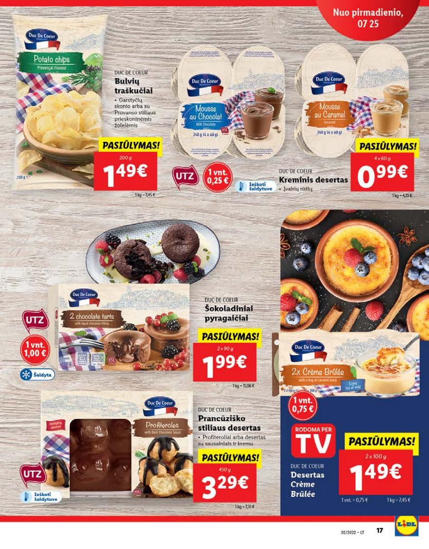 Lidl maisto prekių leidinys akcijos nuo 
  2022-07-25 iki 
  2022-07-31 | Leidinukas.lt puslapis 17