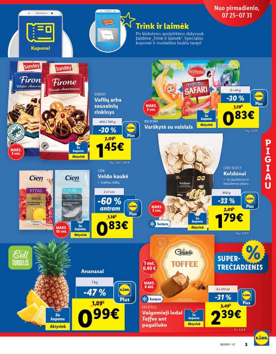 Lidl maisto prekių leidinys akcijos nuo 
  2022-07-25 iki 
  2022-07-31 | Leidinukas.lt puslapis 3