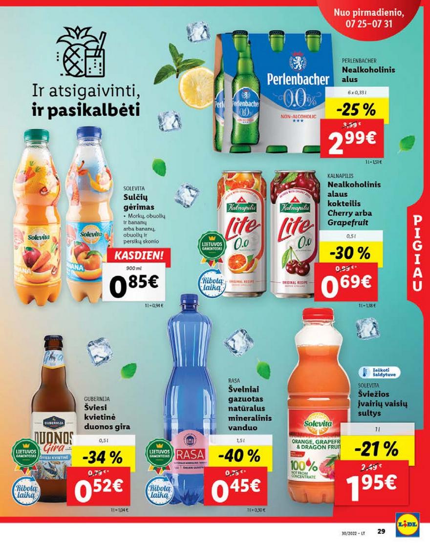 Lidl maisto prekių leidinys akcijos nuo 
  2022-07-25 iki 
  2022-07-31 | Leidinukas.lt puslapis 29