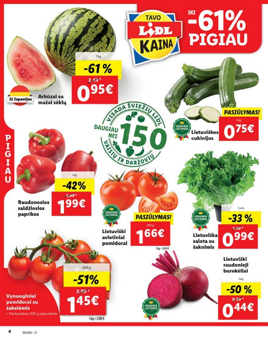 Lidl maisto prekių leidinys akcijos nuo 
  2022-07-25 iki 
  2022-07-31 | Leidinukas.lt puslapis 4