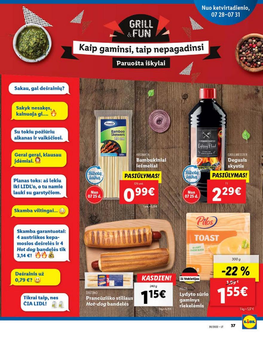 Lidl maisto prekių leidinys akcijos nuo 
  2022-07-25 iki 
  2022-07-31 | Leidinukas.lt puslapis 37