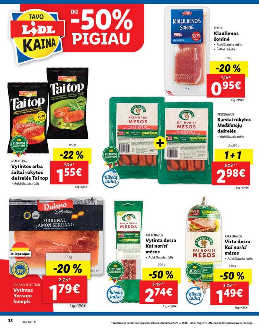 Lidl maisto prekių leidinys akcijos nuo 
  2022-07-25 iki 
  2022-07-31 | Leidinukas.lt puslapis 38