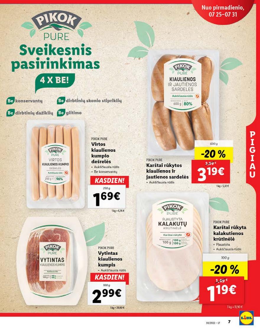 Lidl maisto prekių leidinys akcijos nuo 
  2022-07-25 iki 
  2022-07-31 | Leidinukas.lt puslapis 7