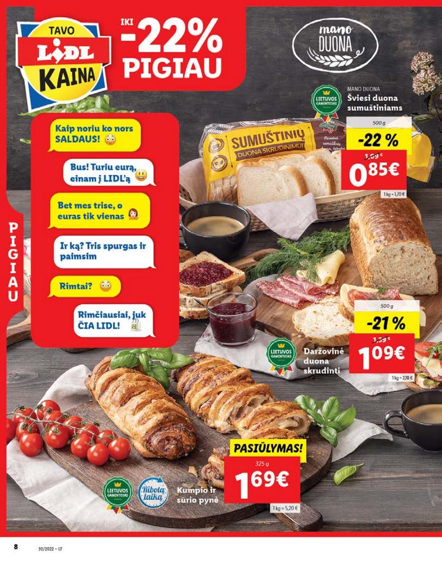 Lidl maisto prekių leidinys akcijos nuo 
  2022-07-25 iki 
  2022-07-31 | Leidinukas.lt puslapis 8