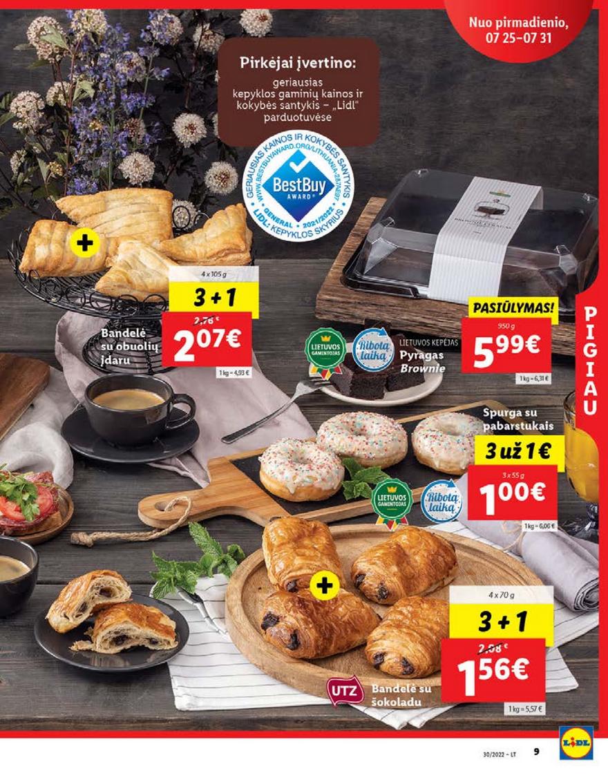 Lidl maisto prekių leidinys akcijos nuo 
  2022-07-25 iki 
  2022-07-31 | Leidinukas.lt puslapis 9