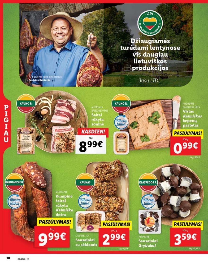 Lidl maisto prekių leidinys akcijos nuo 
  2022-07-25 iki 
  2022-07-31 | Leidinukas.lt puslapis 10