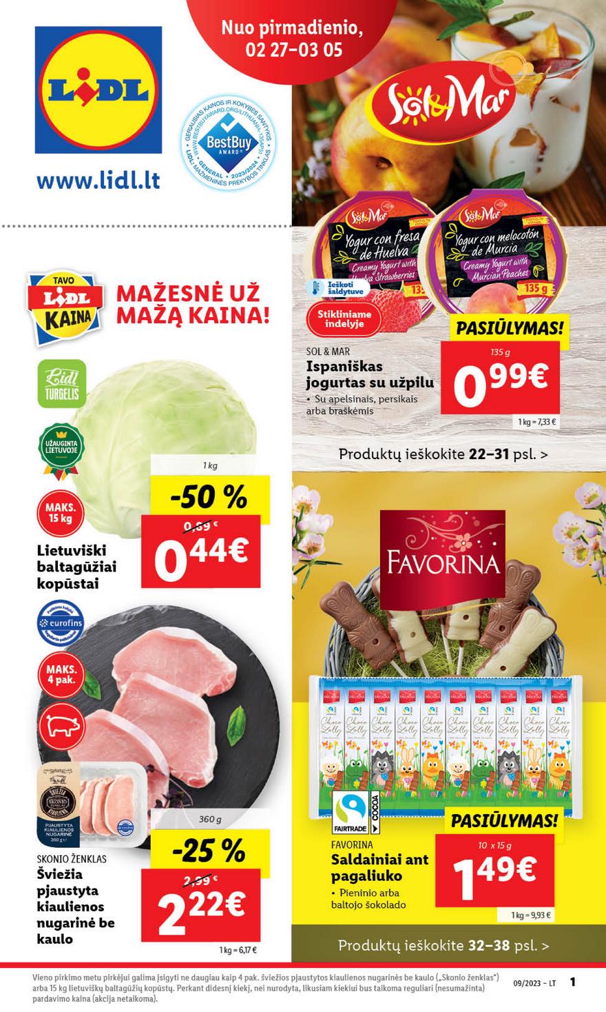 Lidl maisto prekių leidinys akcijos nuo 
  2023-02-27 iki 
  2023-03-05 | Leidinukas.lt puslapis 1