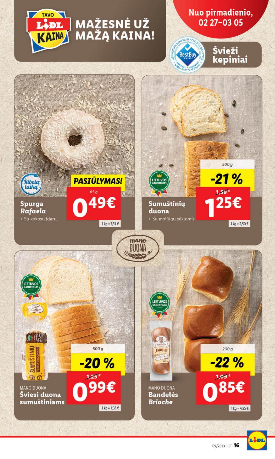 Lidl maisto prekių leidinys akcijos nuo 
  2023-02-27 iki 
  2023-03-05 | Leidinukas.lt puslapis 16