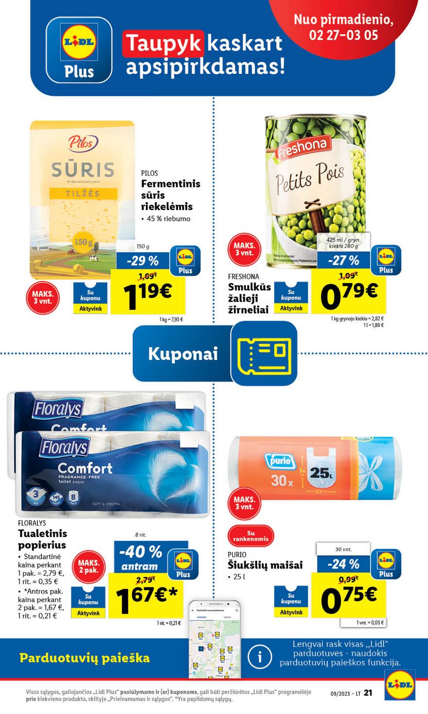 Lidl maisto prekių leidinys akcijos nuo 
  2023-02-27 iki 
  2023-03-05 | Leidinukas.lt puslapis 21