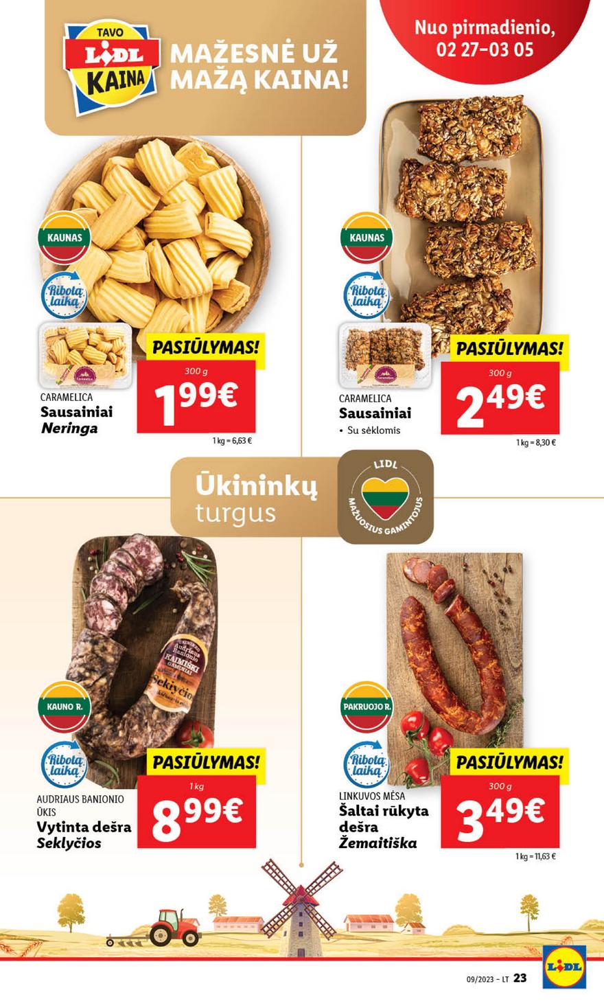 Lidl maisto prekių leidinys akcijos nuo 
  2023-02-27 iki 
  2023-03-05 | Leidinukas.lt puslapis 23