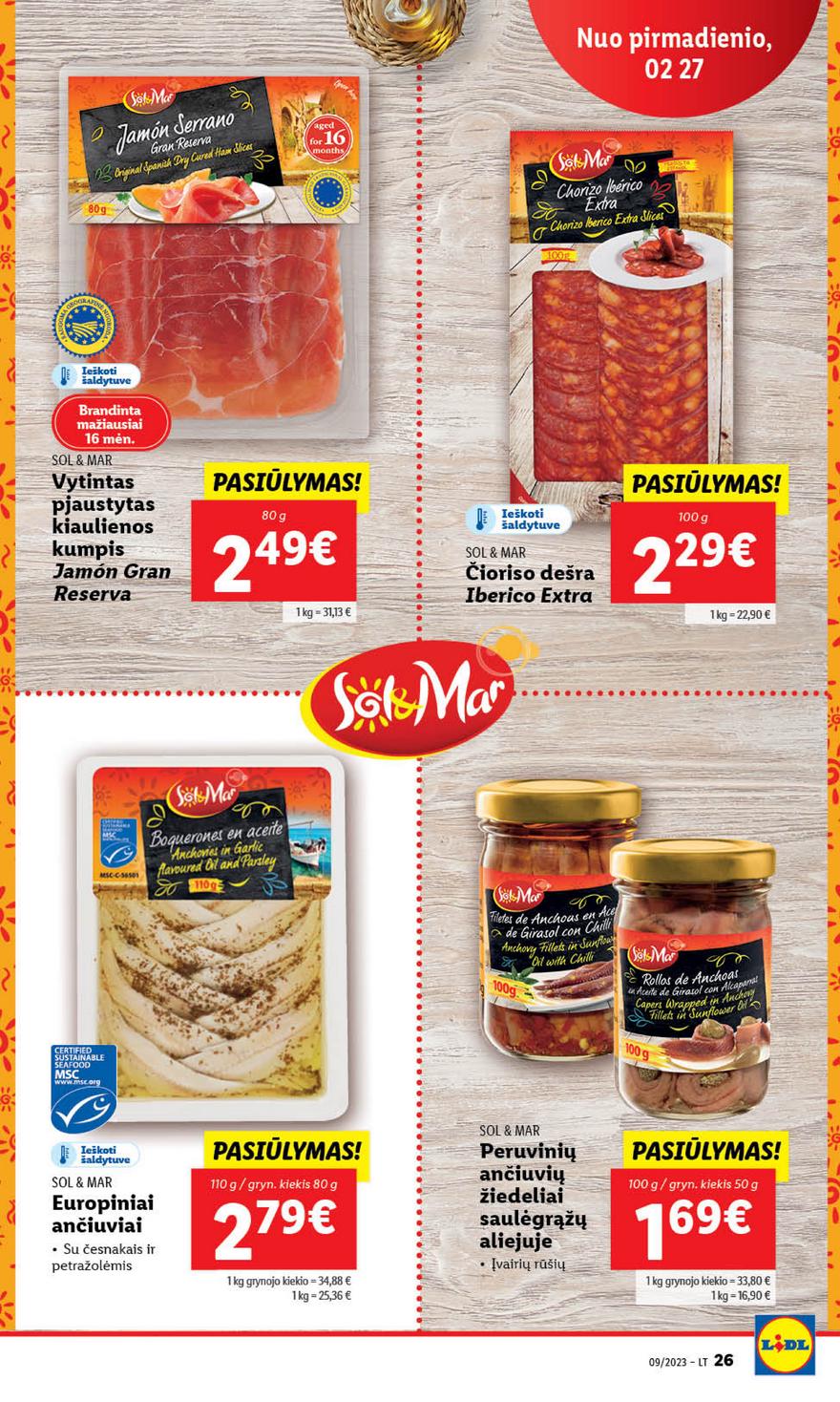 Lidl maisto prekių leidinys akcijos nuo 
  2023-02-27 iki 
  2023-03-05 | Leidinukas.lt puslapis 26