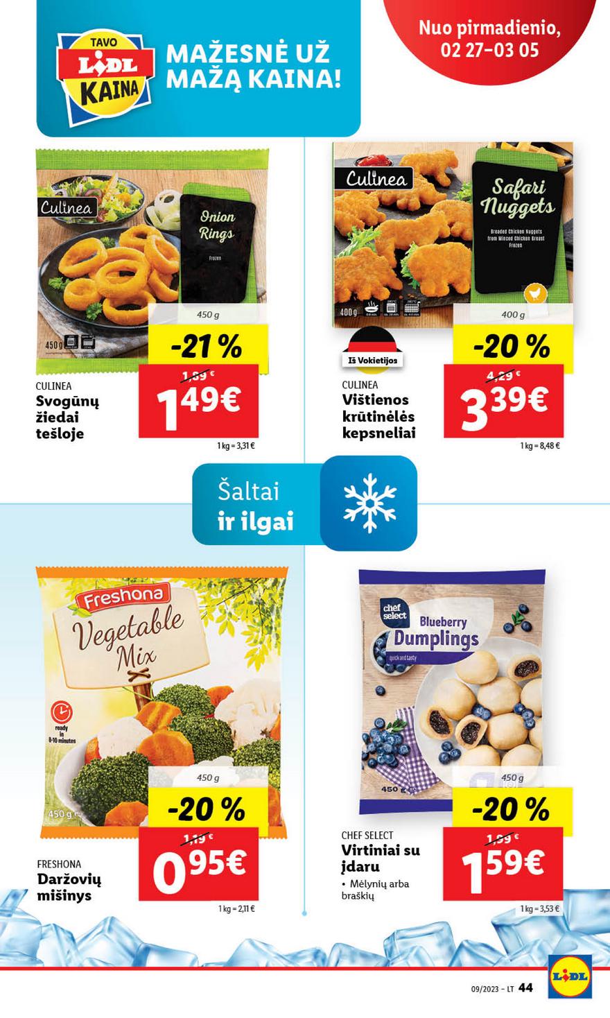 Lidl maisto prekių leidinys akcijos nuo 
  2023-02-27 iki 
  2023-03-05 | Leidinukas.lt puslapis 44