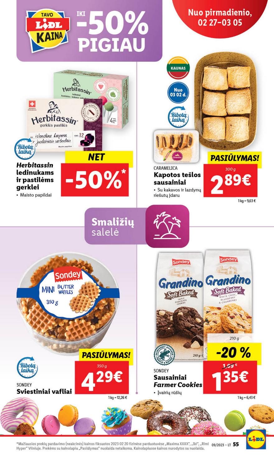 Lidl maisto prekių leidinys akcijos nuo 
  2023-02-27 iki 
  2023-03-05 | Leidinukas.lt puslapis 55