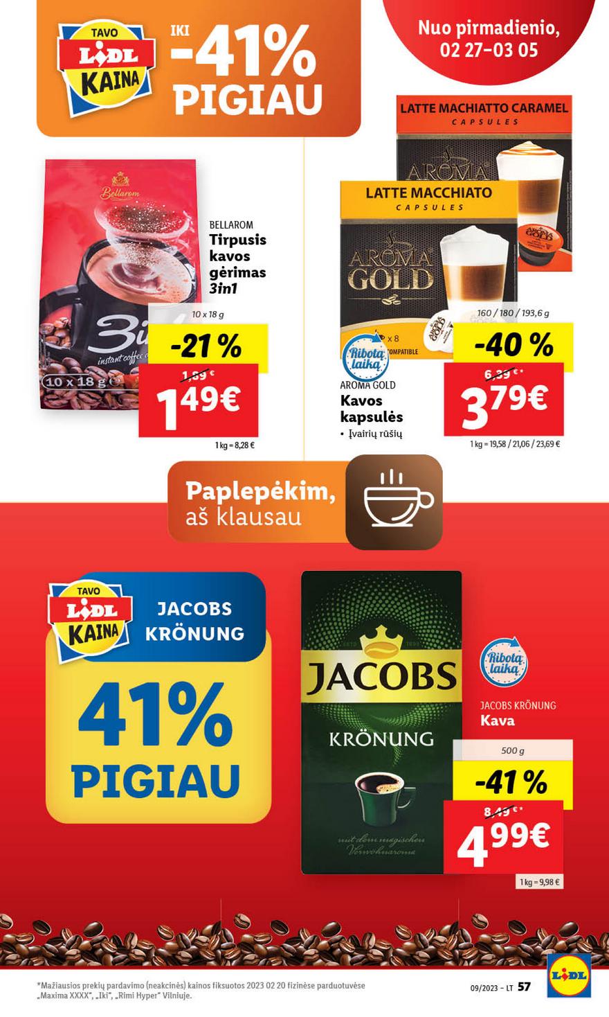 Lidl maisto prekių leidinys akcijos nuo 
  2023-02-27 iki 
  2023-03-05 | Leidinukas.lt puslapis 57