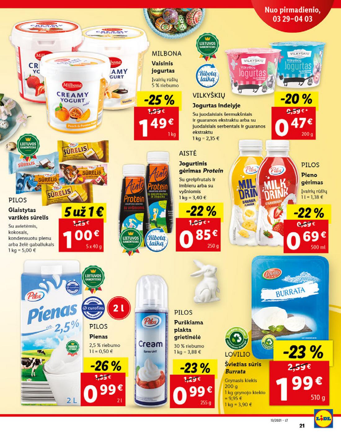 Lidl maisto prekių pasiūlymai akcijos nuo 
  2021-03-29 iki 
  2021-04-03 | Leidinukas.lt puslapis 21