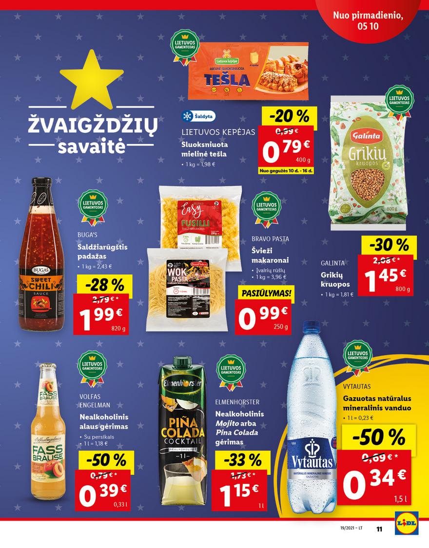 Lidl maisto prekių pasiūlymai akcijos nuo 
  2021-05-10 iki 
  2021-05-16 | Leidinukas.lt puslapis 11