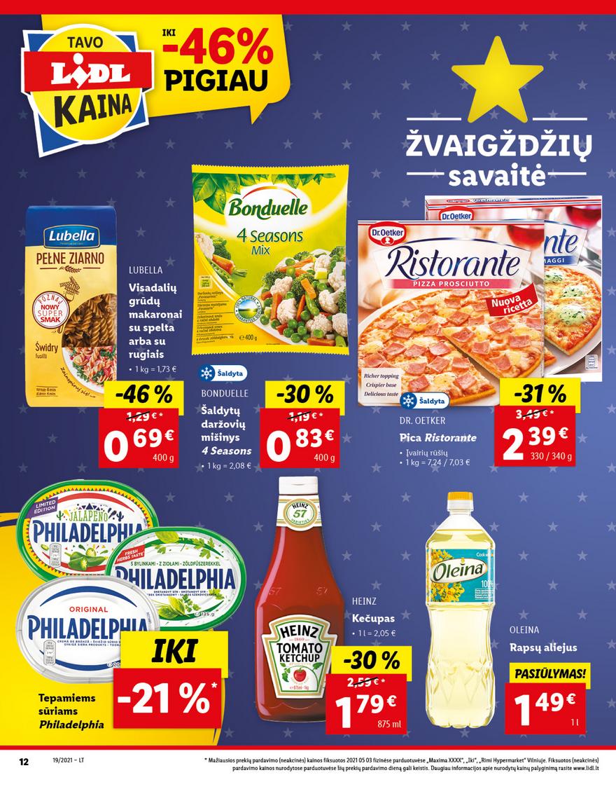 Lidl maisto prekių pasiūlymai akcijos nuo 
  2021-05-10 iki 
  2021-05-16 | Leidinukas.lt puslapis 12