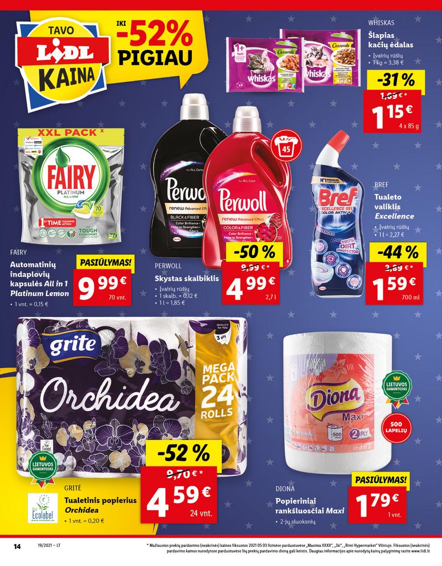 Lidl maisto prekių pasiūlymai akcijos nuo 
  2021-05-10 iki 
  2021-05-16 | Leidinukas.lt puslapis 14