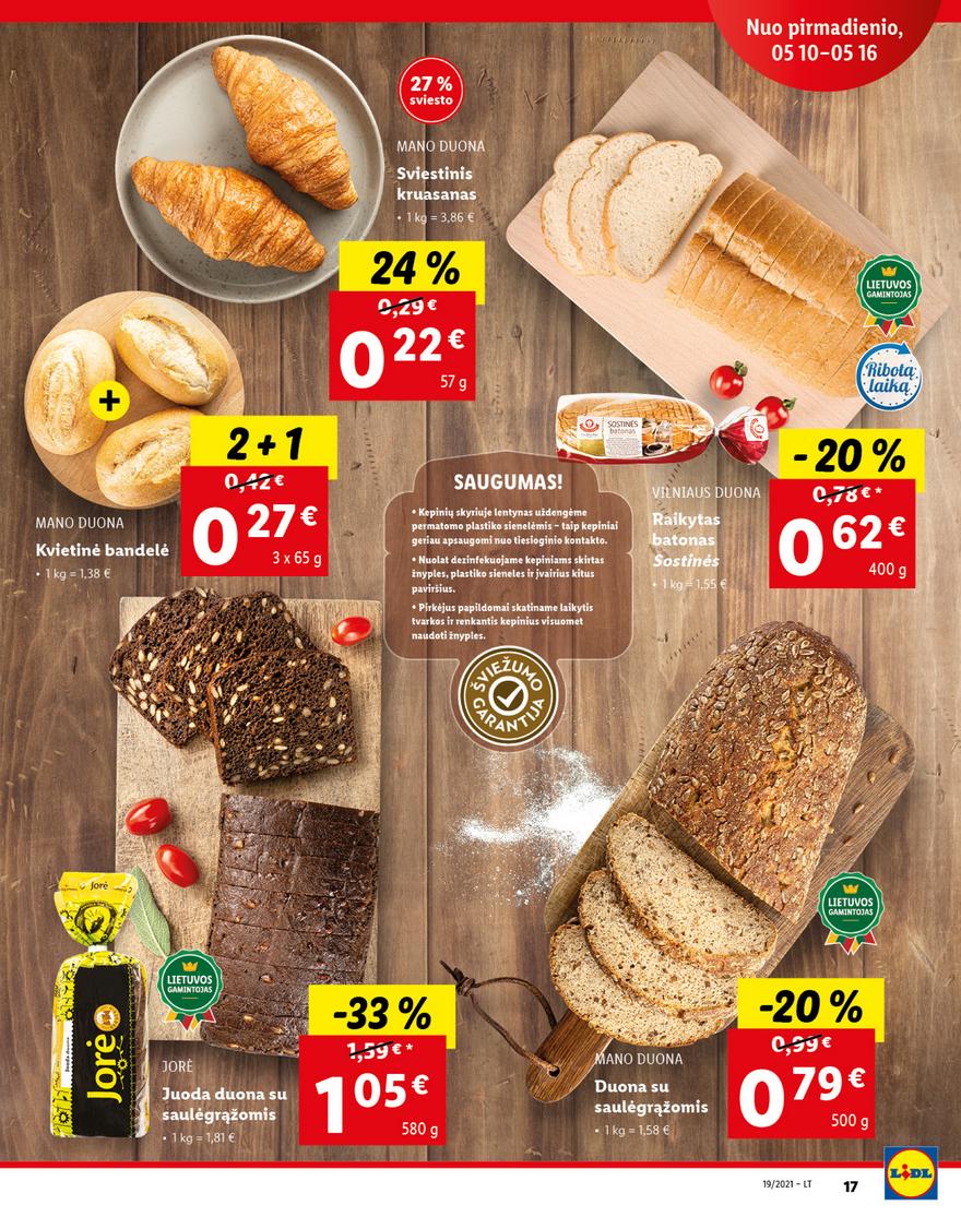 Lidl maisto prekių pasiūlymai akcijos nuo 
  2021-05-10 iki 
  2021-05-16 | Leidinukas.lt puslapis 17