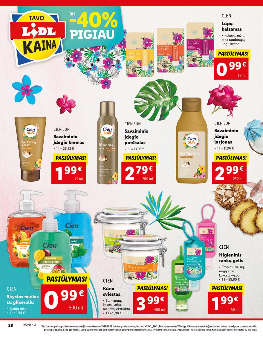 Lidl maisto prekių pasiūlymai akcijos nuo 
  2021-05-10 iki 
  2021-05-16 | Leidinukas.lt puslapis 28