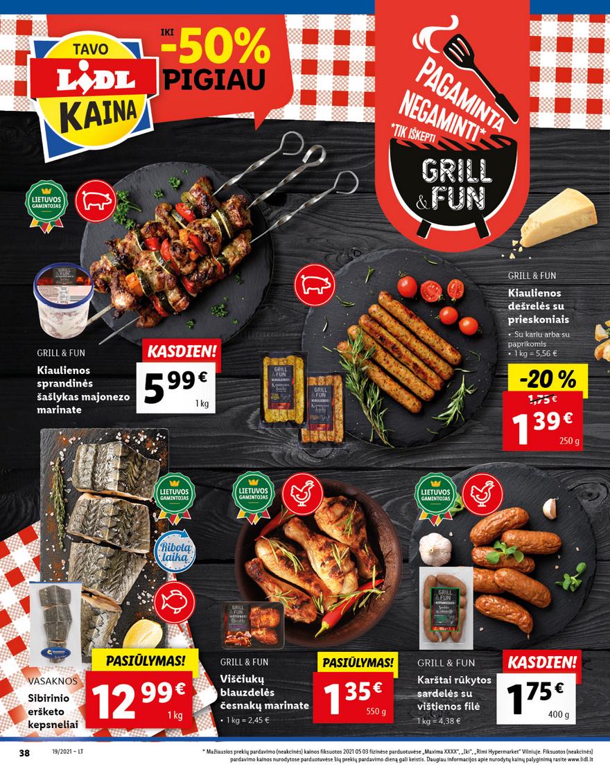 Lidl maisto prekių pasiūlymai akcijos nuo 
  2021-05-10 iki 
  2021-05-16 | Leidinukas.lt puslapis 38