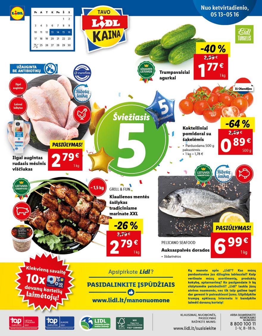 Lidl maisto prekių pasiūlymai akcijos nuo 
  2021-05-10 iki 
  2021-05-16 | Leidinukas.lt puslapis 40