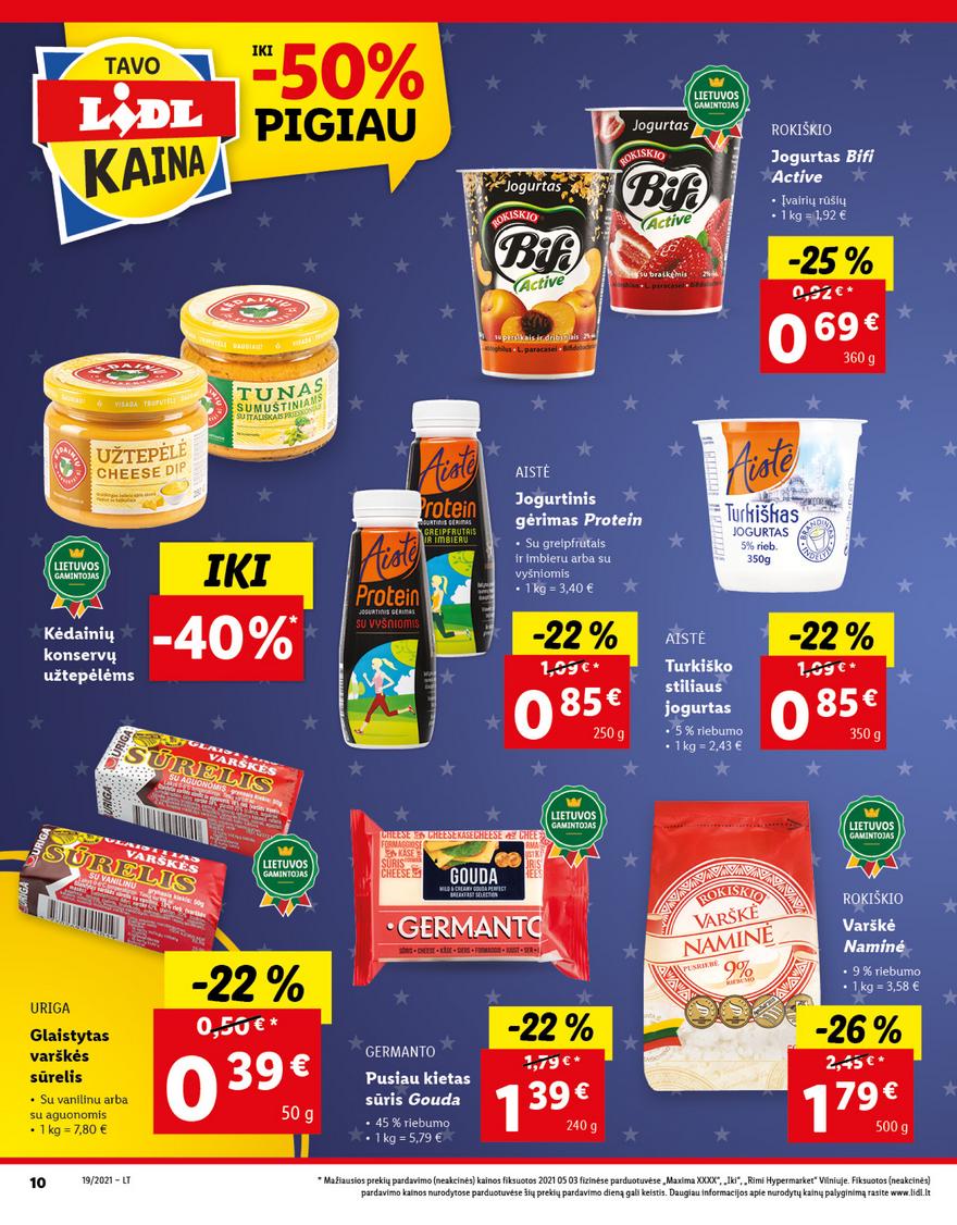 Lidl maisto prekių pasiūlymai akcijos nuo 
  2021-05-10 iki 
  2021-05-16 | Leidinukas.lt puslapis 10