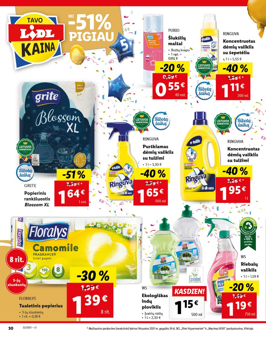 Lidl maisto prekių pasiūlymai akcijos nuo 
  2021-05-31 iki 
  2021-06-06 | Leidinukas.lt puslapis 30